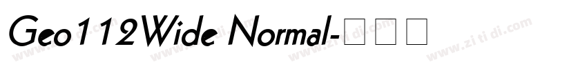 Geo112Wide Normal字体转换